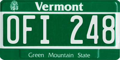 VT license plate OFI248