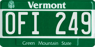 VT license plate OFI249