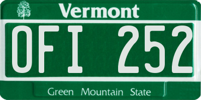 VT license plate OFI252