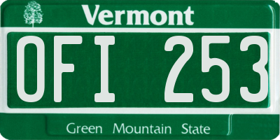 VT license plate OFI253