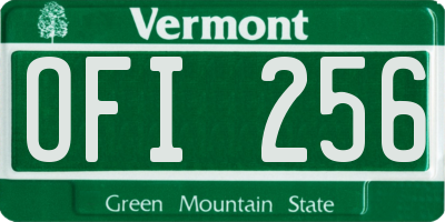 VT license plate OFI256