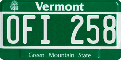 VT license plate OFI258