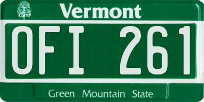 VT license plate OFI261