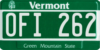 VT license plate OFI262