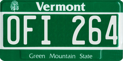 VT license plate OFI264