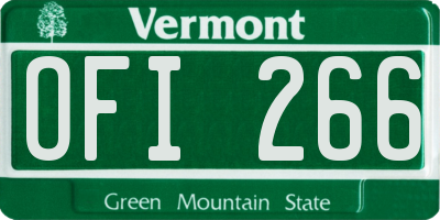 VT license plate OFI266