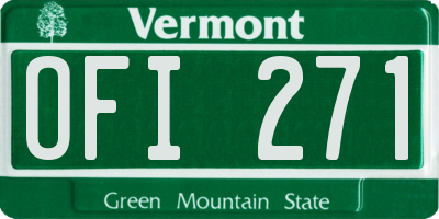VT license plate OFI271