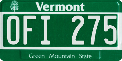 VT license plate OFI275