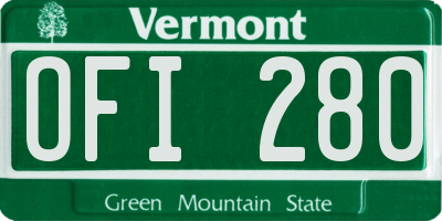 VT license plate OFI280