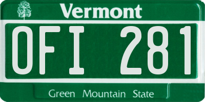 VT license plate OFI281