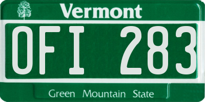 VT license plate OFI283