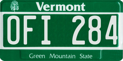 VT license plate OFI284