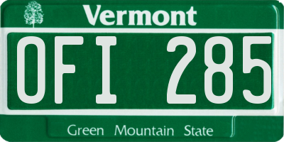 VT license plate OFI285