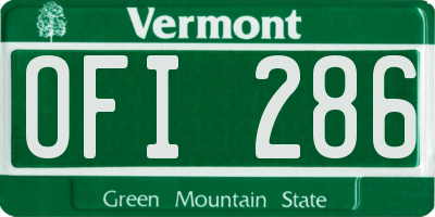 VT license plate OFI286