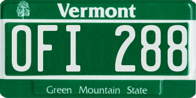VT license plate OFI288
