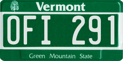 VT license plate OFI291
