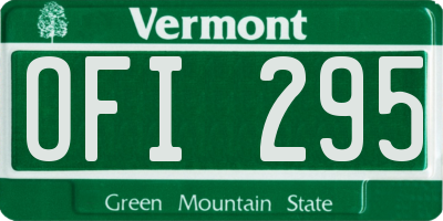 VT license plate OFI295