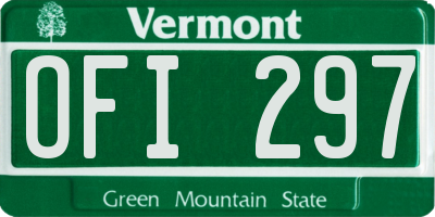 VT license plate OFI297