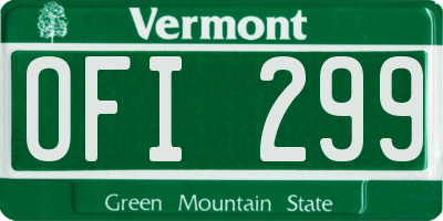VT license plate OFI299
