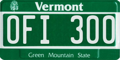 VT license plate OFI300