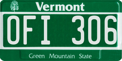 VT license plate OFI306