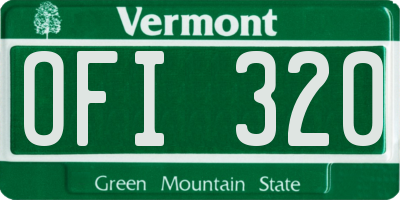 VT license plate OFI320