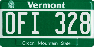 VT license plate OFI328