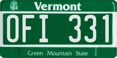 VT license plate OFI331