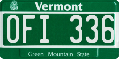 VT license plate OFI336