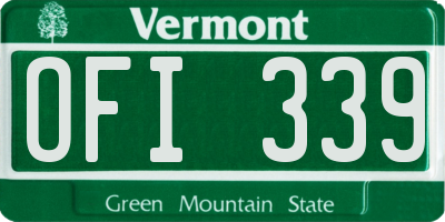 VT license plate OFI339