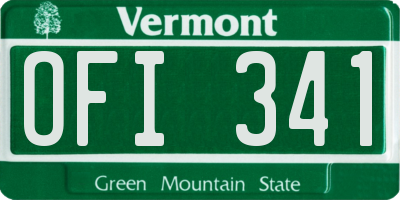 VT license plate OFI341