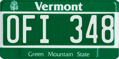 VT license plate OFI348