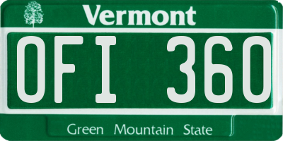 VT license plate OFI360