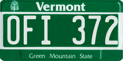 VT license plate OFI372