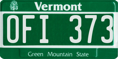 VT license plate OFI373
