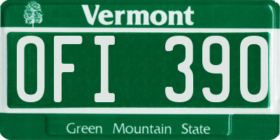 VT license plate OFI390