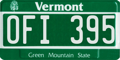 VT license plate OFI395