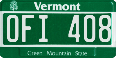 VT license plate OFI408