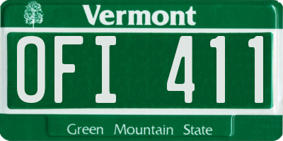 VT license plate OFI411