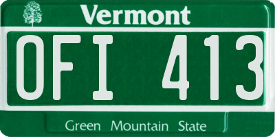 VT license plate OFI413