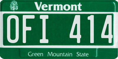 VT license plate OFI414