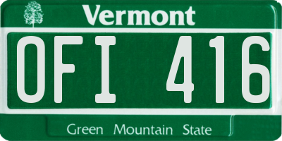 VT license plate OFI416