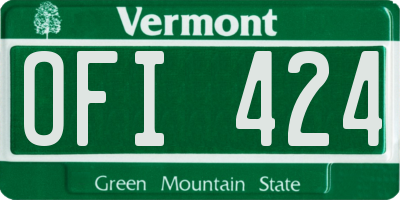 VT license plate OFI424