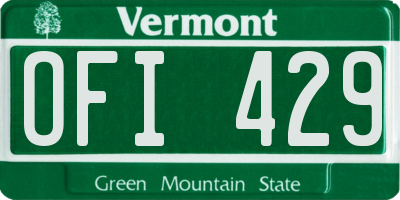 VT license plate OFI429