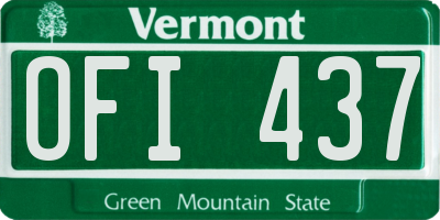 VT license plate OFI437
