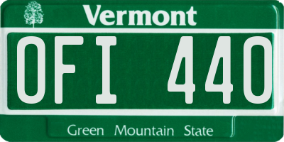 VT license plate OFI440
