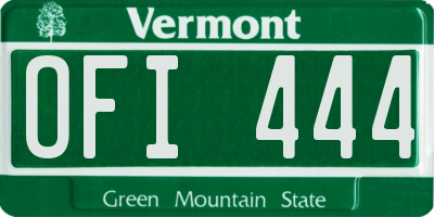VT license plate OFI444