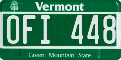 VT license plate OFI448