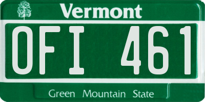 VT license plate OFI461