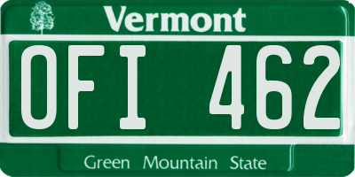 VT license plate OFI462